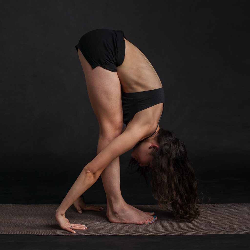 Forward bend yoga stretches